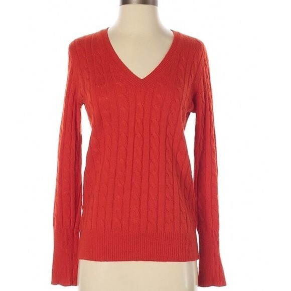 J.Crew Sweater Womens Small Rayon Wool Blend Red Orange - Picture 1 of 2
